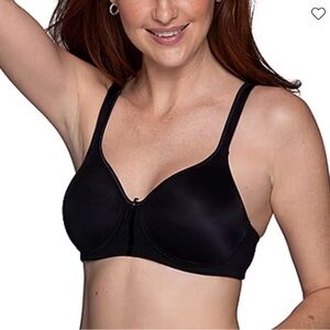 VANITY FAIR Black Wireless Full Coverage Bra size 38D